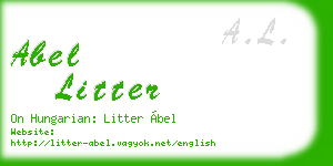 abel litter business card